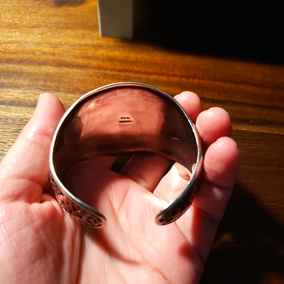 Vintage Sterling Silver Carnelian Bracelet - Picture 11 of 15